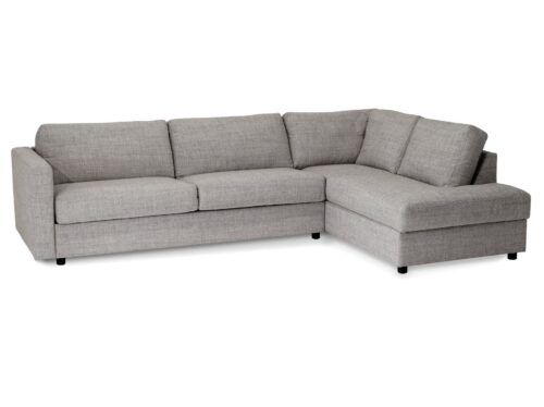 Saga open end baddsoffa emma light grey side front